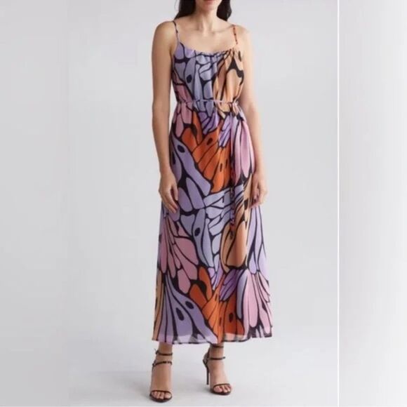 Sam Edelman Dresses & Skirts - NEW Sam Edelman Butterfly Trapeze Maxi Dress L